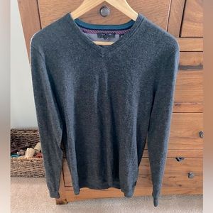 Mens Ted Baker wool, silk, cashmere blend v-neck sweater